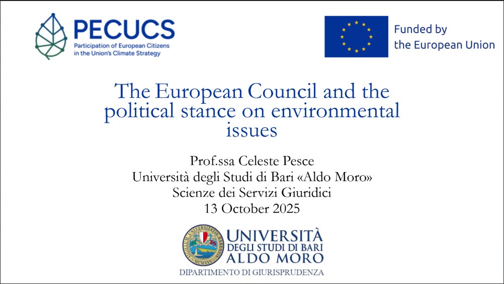 The European Council and the political stance on environmental  issues