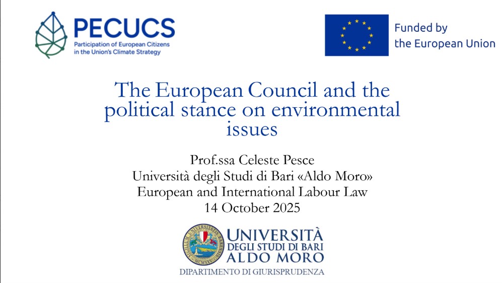 The European Council and the political stance on environmental  issues