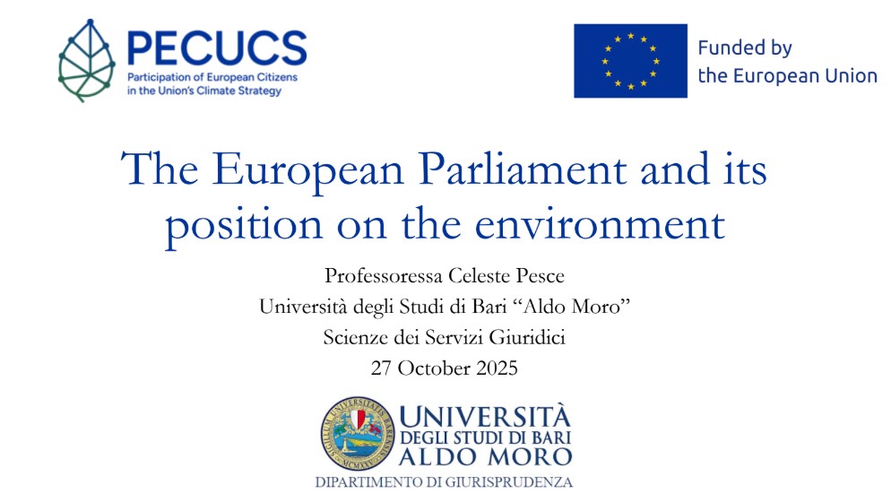 The European Parliament and its position on the environment
