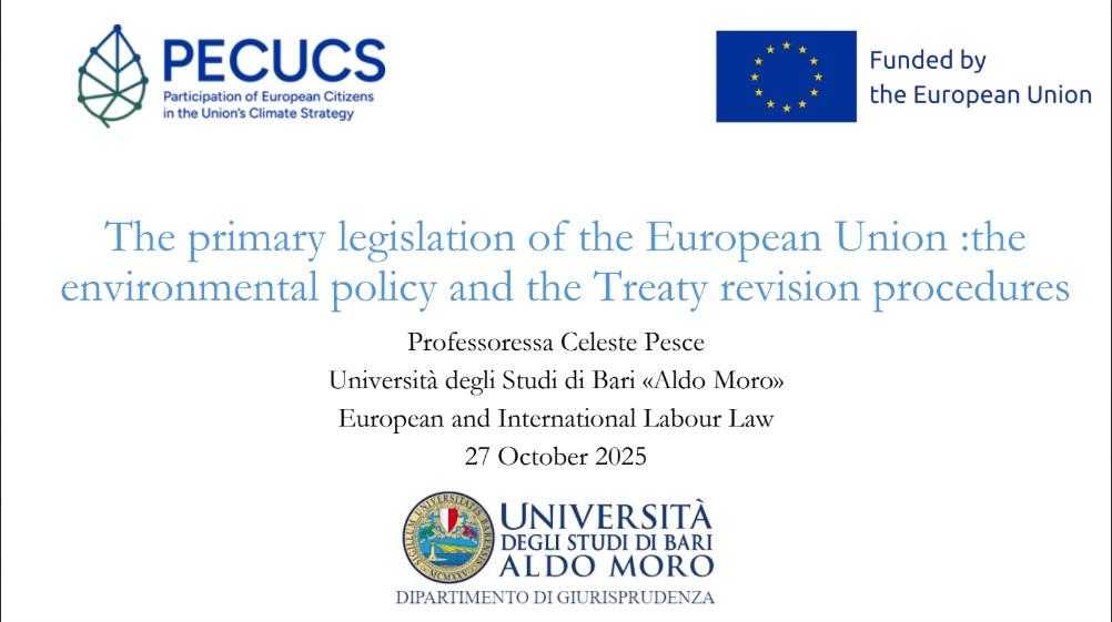 The primary legislation of the European Union: the environmental policy and the Treaty revision procedures